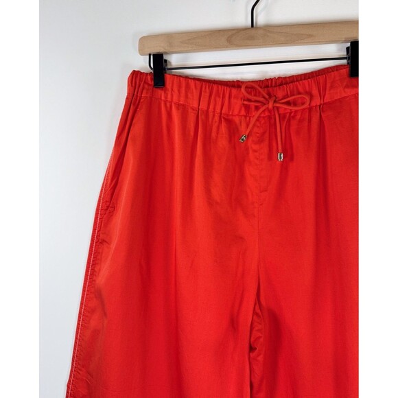 Max Mara Womens Red Leisure Cannone Trouser Cropped Hi Rise Wide Leg Medium - Picture 9 of 13